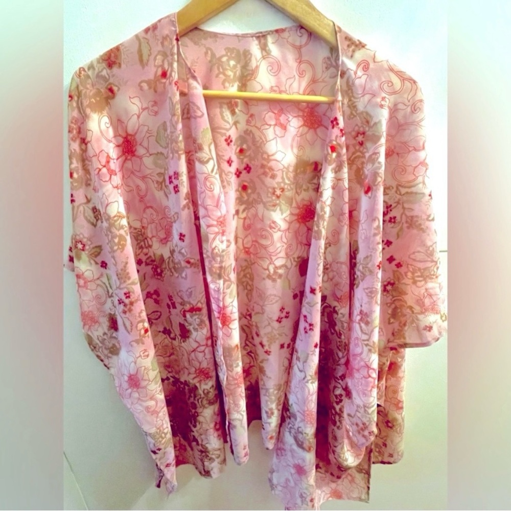 Floral Summer Kimono Cardigan Swimsuit Cover
Up Casual Loose Fit Blouse O/S